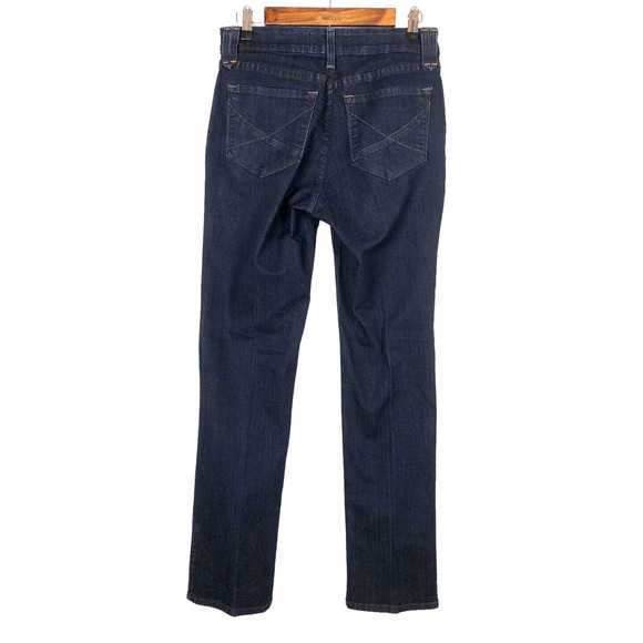 NYDJ Not Your Daughters Women's Jeans Straight Leg Dark Blue Size 8 EUC Stretch - Picture 2 of 7